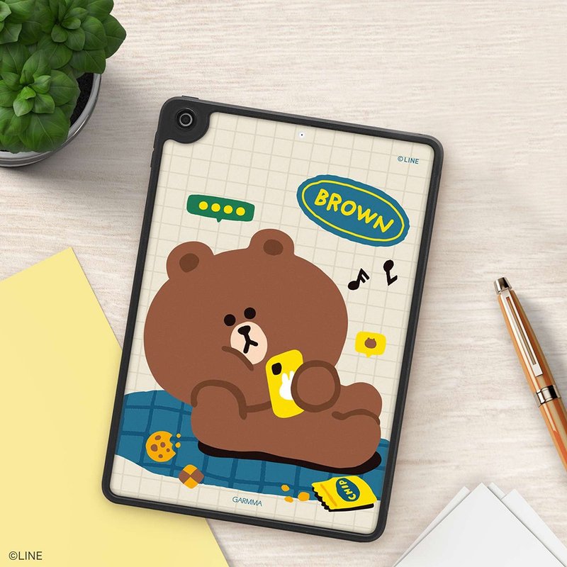 GARMMA LINE FRIENDS iPad 9/8/7 & iPad Air 4/5保護套 日常熊大 - 平板/電腦保護殼/保護貼 - 其他材質 咖啡色