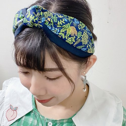 Ayuma手作飾品 純手工高彈力髮箍 日本熱帶雨林與動物們