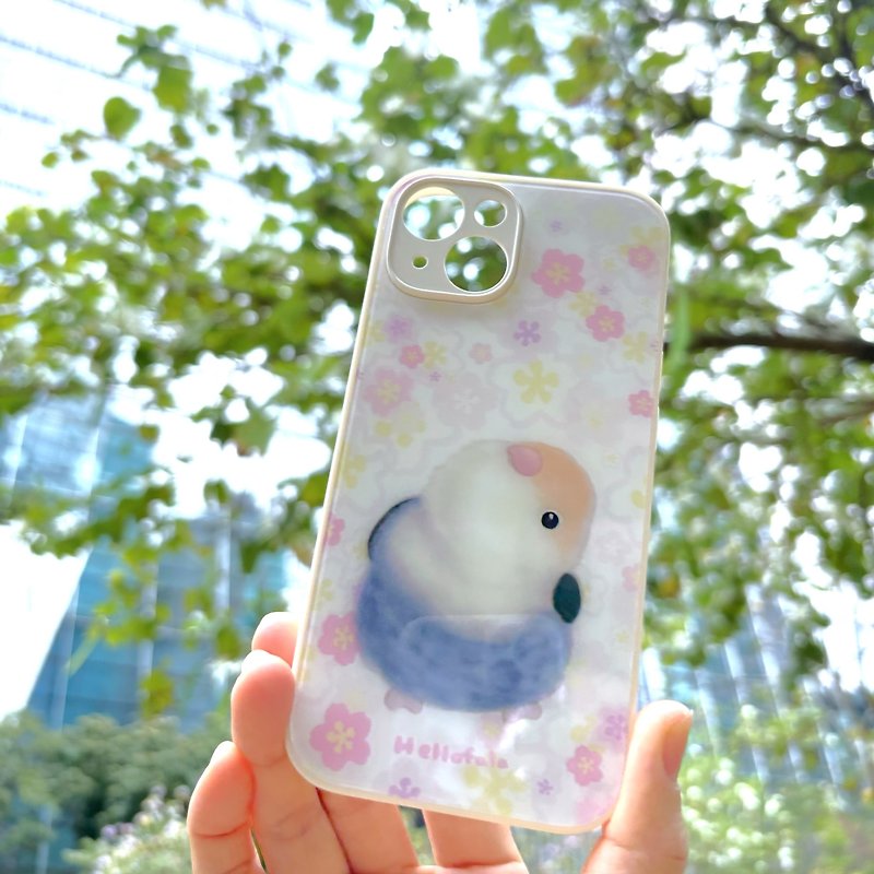 Purple lovebird parrot cell phone case mobile phone case multiple mobile phone models can be ordered for iphone - เคส/ซองมือถือ - พลาสติก ขาว
