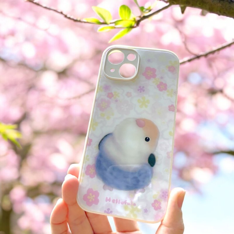 Purple lovebird parrot cell phone case mobile phone case multiple mobile phone models can be ordered for iphone - Phone Cases - Plastic White