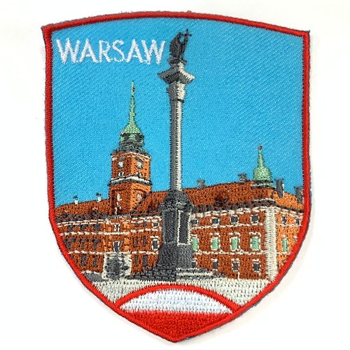 A-ONE 波蘭 華沙 東歐 熱燙刺繡徽章 胸章 立體繡貼 裝飾貼 繡片貼 燙布