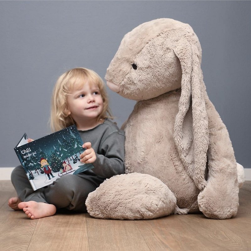 Jellycat Bashful Beige Bunny Really Really Big 108cm - Stuffed Dolls & Figurines - Polyester Khaki