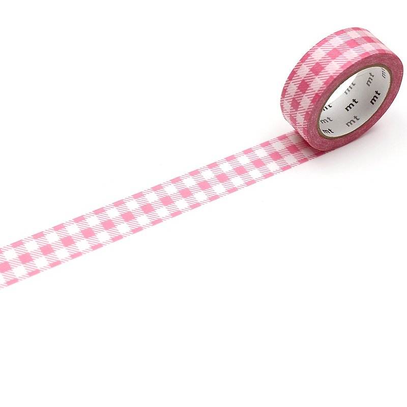 mt Deco Masking Tape / Stripe Checkered Pink  (MT01D548) - Washi Tape - Paper Pink