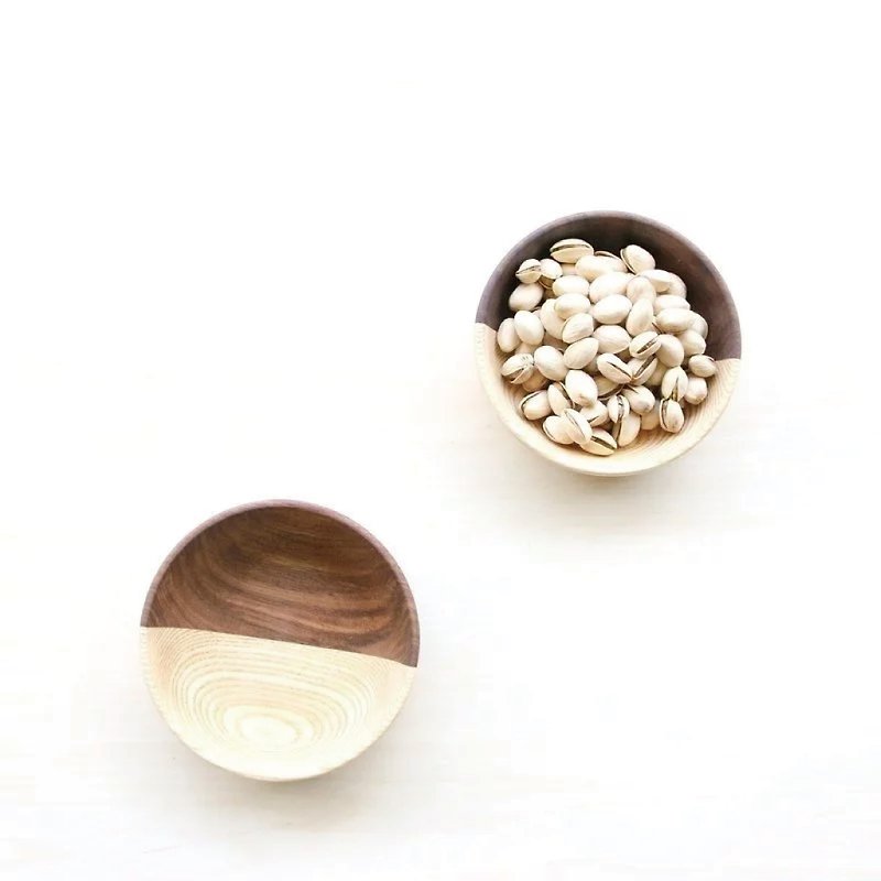 Wooden solid wood small dish - จานเล็ก - ไม้ สีนำ้ตาล
