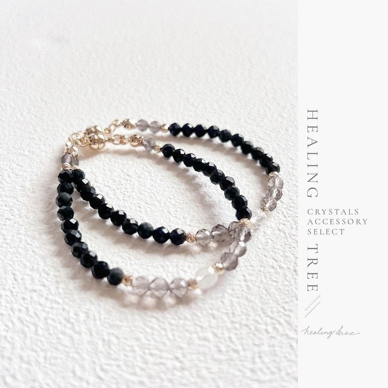 |Balance|Obsidian Bracelet - สร้อยข้อมือ - คริสตัล สีดำ