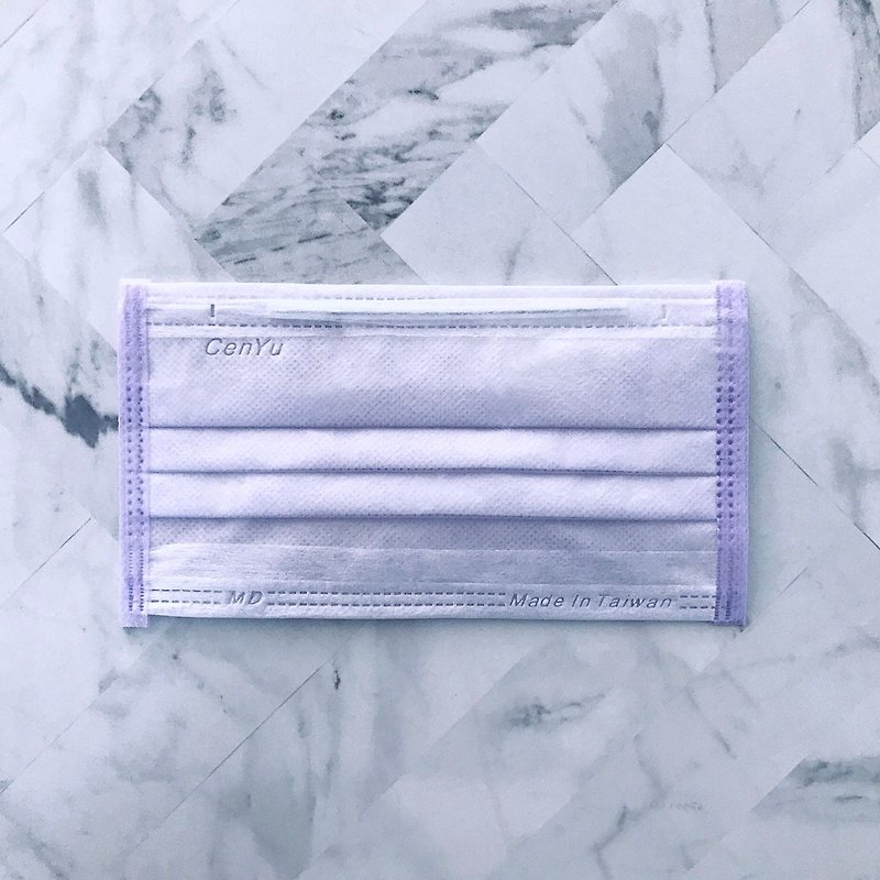 馬卡龍系列 | 輕靈香丁紫邊 | 50 入 1 盒 | 成人醫療口罩
