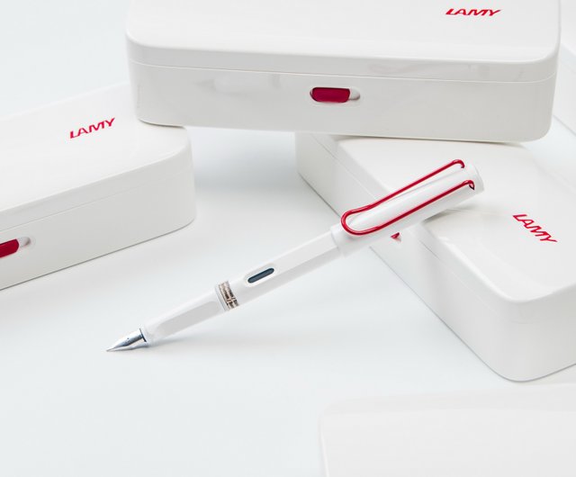 LAMY ラミー 汚 サファリ ボールペン ショップ限定 ホワイト レッドクリップ