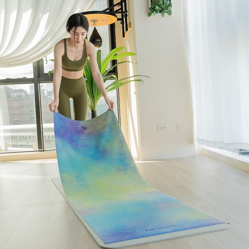 FunSport fit Psychedelic Forest Travel Yoga Mat 1mm (Travel Pad / Travel Pad / Paving) - เสื่อโยคะ - ยาง 