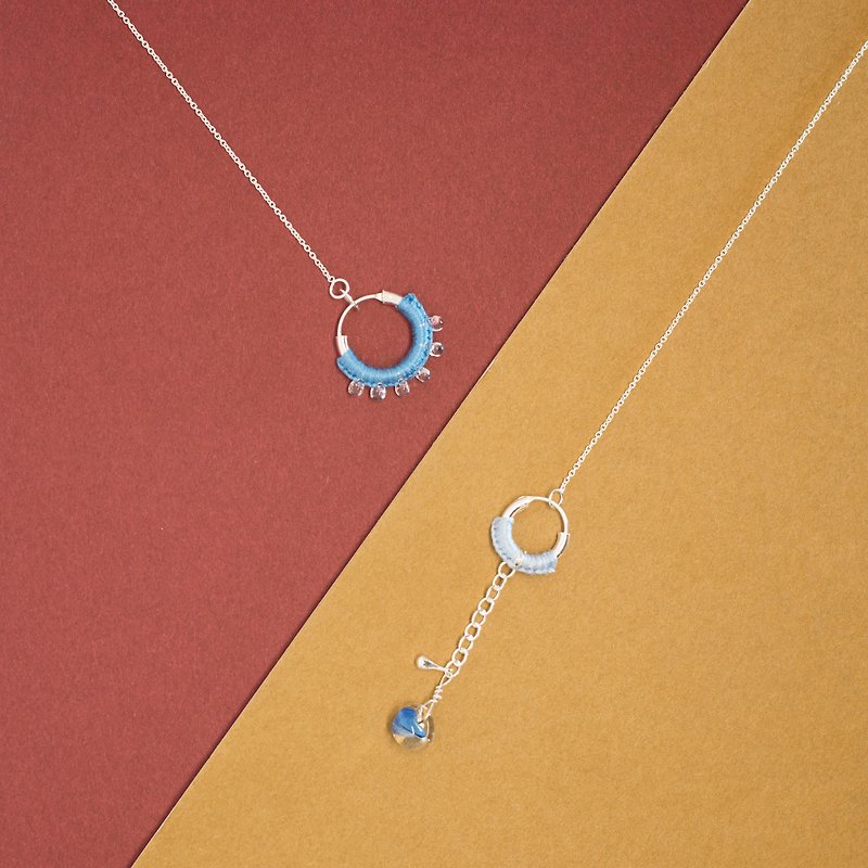 Time sets a dream necklace blue - Long Necklaces - Other Metals Blue
