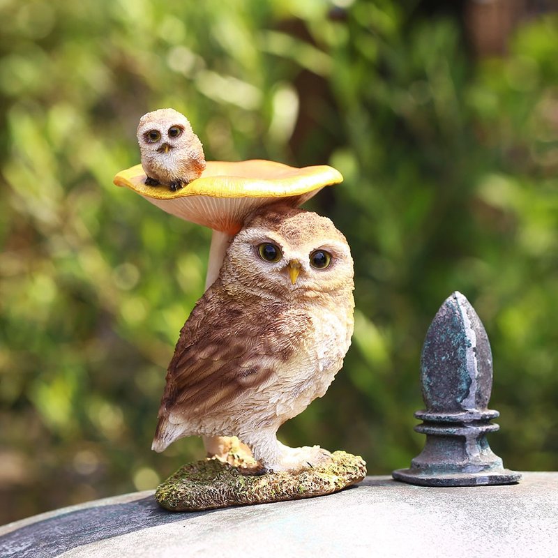 Devalier ca186b [Genuine Product] Owl Figurine Resin Gift Cute Birthday Present - ของวางตกแต่ง - เรซิน หลากหลายสี