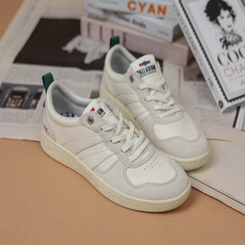 PALLADIUM PALLACUP FLAME LTH 復古休閒鞋 奶油白 74485 - 男休閒鞋 - 其他材質 多色