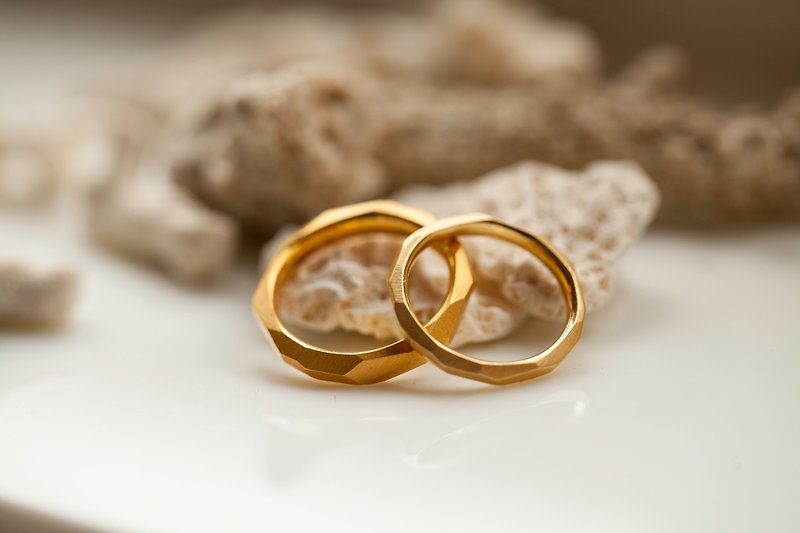 Faceted Ring - General Rings - Silver Gold