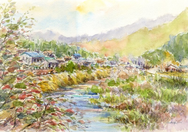 松木満史 油彩 風景画 油彩画 - 美術品