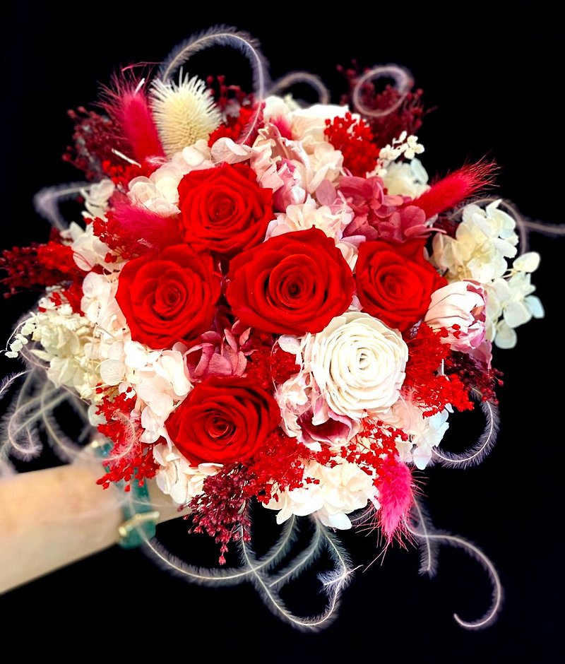 FOF001 immortal flower red rose new&#39;nanny bouquet