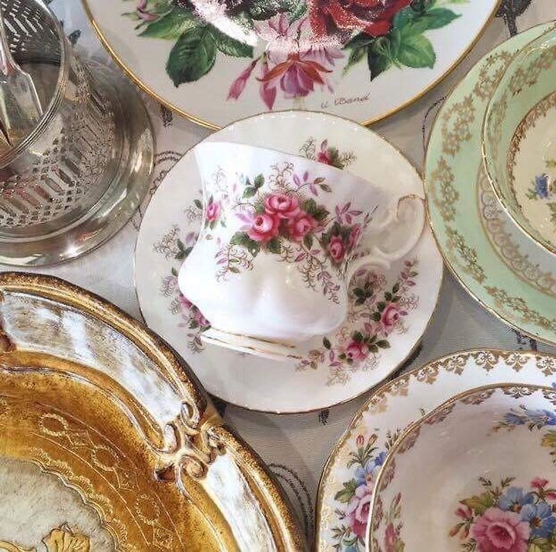 British Antique Coffee Cup / Cup (Cup) (JS) - Teapots & Teacups - Porcelain Multicolor