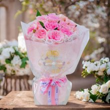 花束（ピンクバラ6本、ひまわり等） GF00245 - ショップ Grand