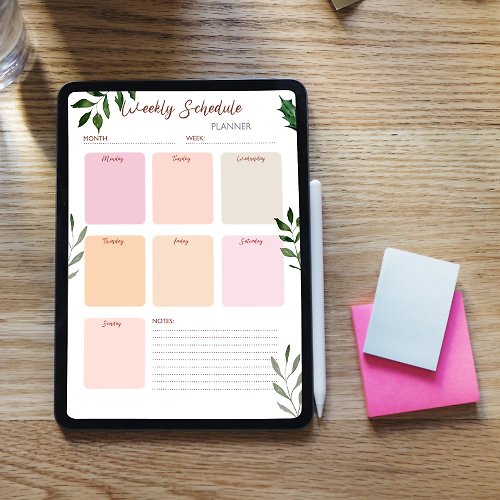 Art with Love Ipad Digital planner/ weekly schedule/ goodnotes notability Planner /Template