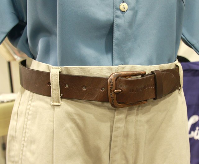 Levi's Brown Leather Waist Belt for Men