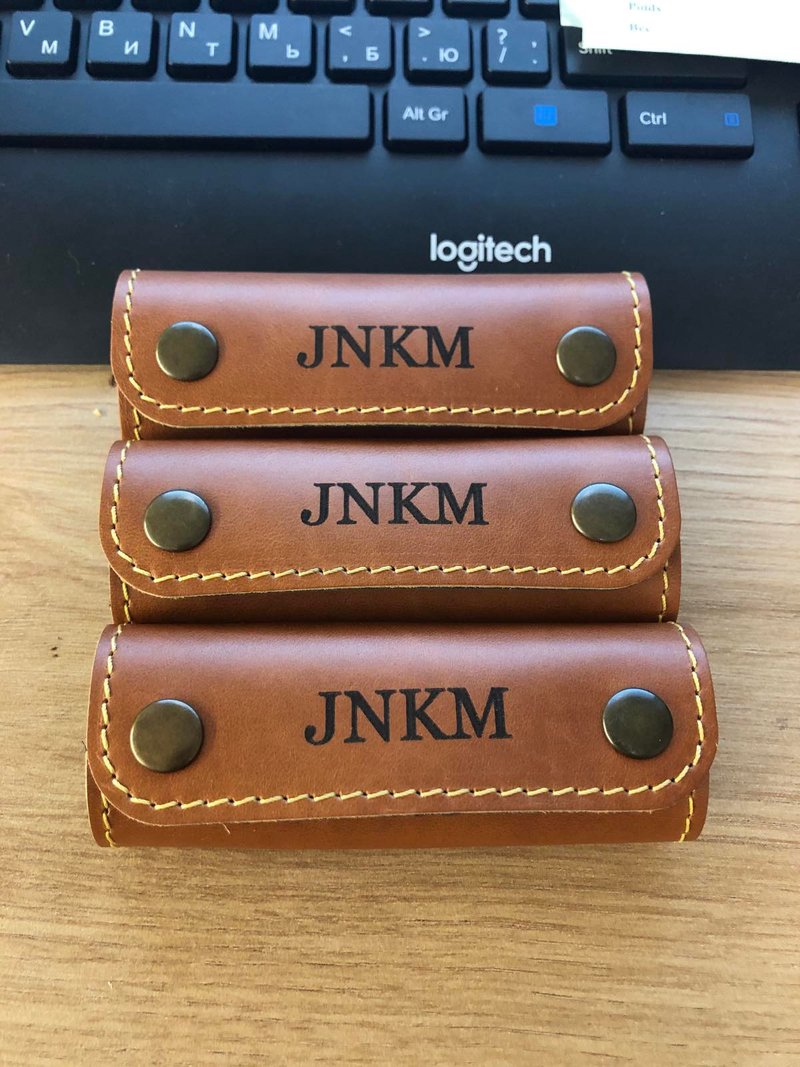 Personalized leather luggage handle wrap, luggage cover, grip bag, - 行李箱/旅行袋 - 真皮 多色