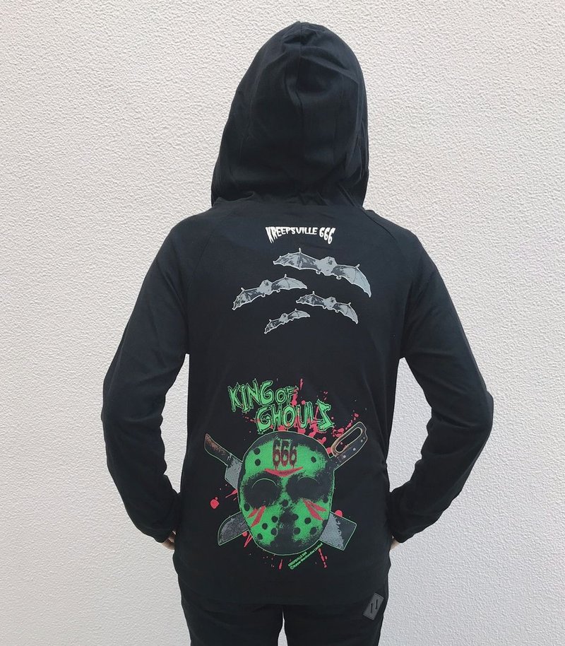 GHOULSリバーシブルパーカー/ブラック/Sサイズ/kreepsville666/ka025-24-bk_grn - 女上衣/長袖上衣 - 聚酯纖維 黑色