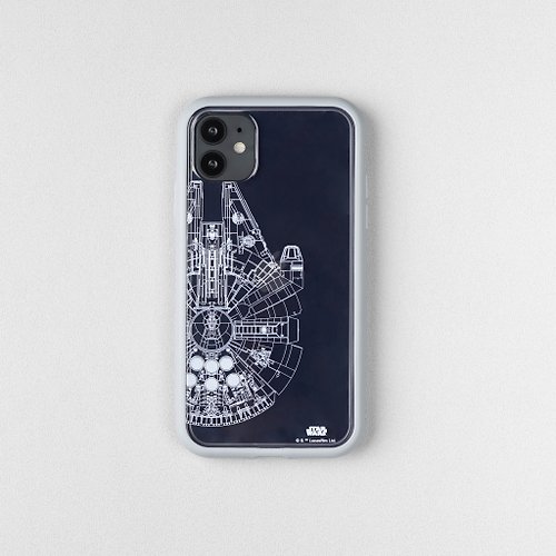犀牛盾RHINOSHIELD Mod NX邊框背蓋手機殼∣星際大戰系列/千年鷹-線條白 iPhone