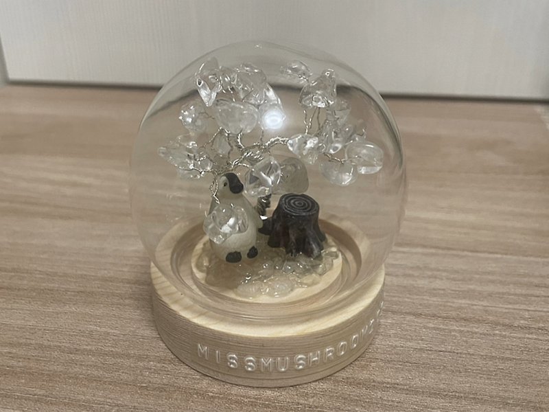 Customized little penguin model | Crystal tree series micro landscape crystal ball | Cute | Home decoration - Items for Display - Crystal Transparent