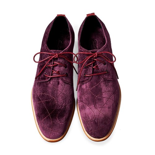 Derby shoes Edward M1170 Purple Velvet