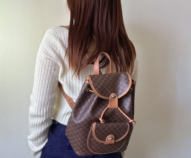 Second hand famous brand Celine Macadam backpack Lisa same style Shop autrefois hk Backpacks Pinkoi