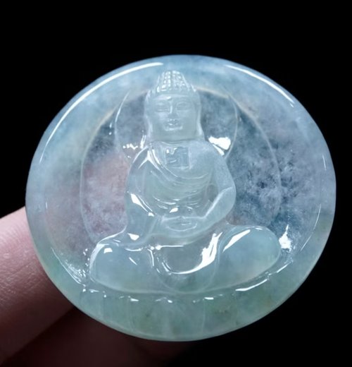 瓔珞珠寶盒 E.L.Jewelry Box 【屬羊本命佛】冰種翡翠精雕大日如來佛 | 天然緬甸玉翡翠A貨