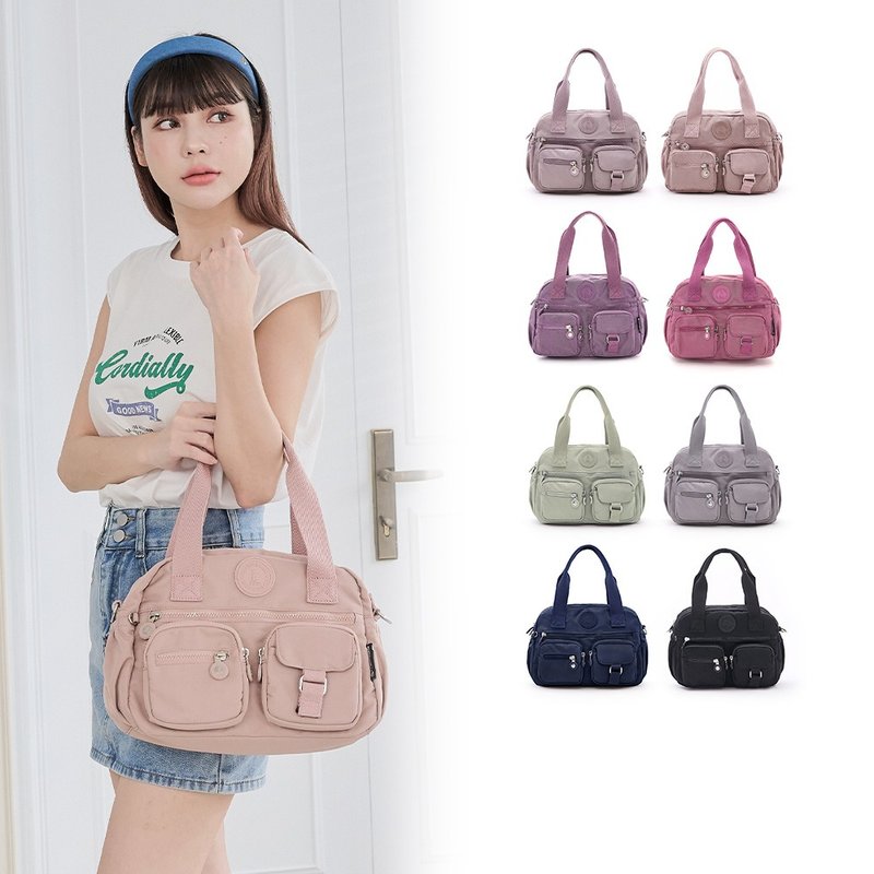 [Best Selling Plain Color] Time Traveler-Intellectual Multi-laminated Two-Purpose Handbag-A total of eight colors - กระเป๋าถือ - ไนลอน หลากหลายสี