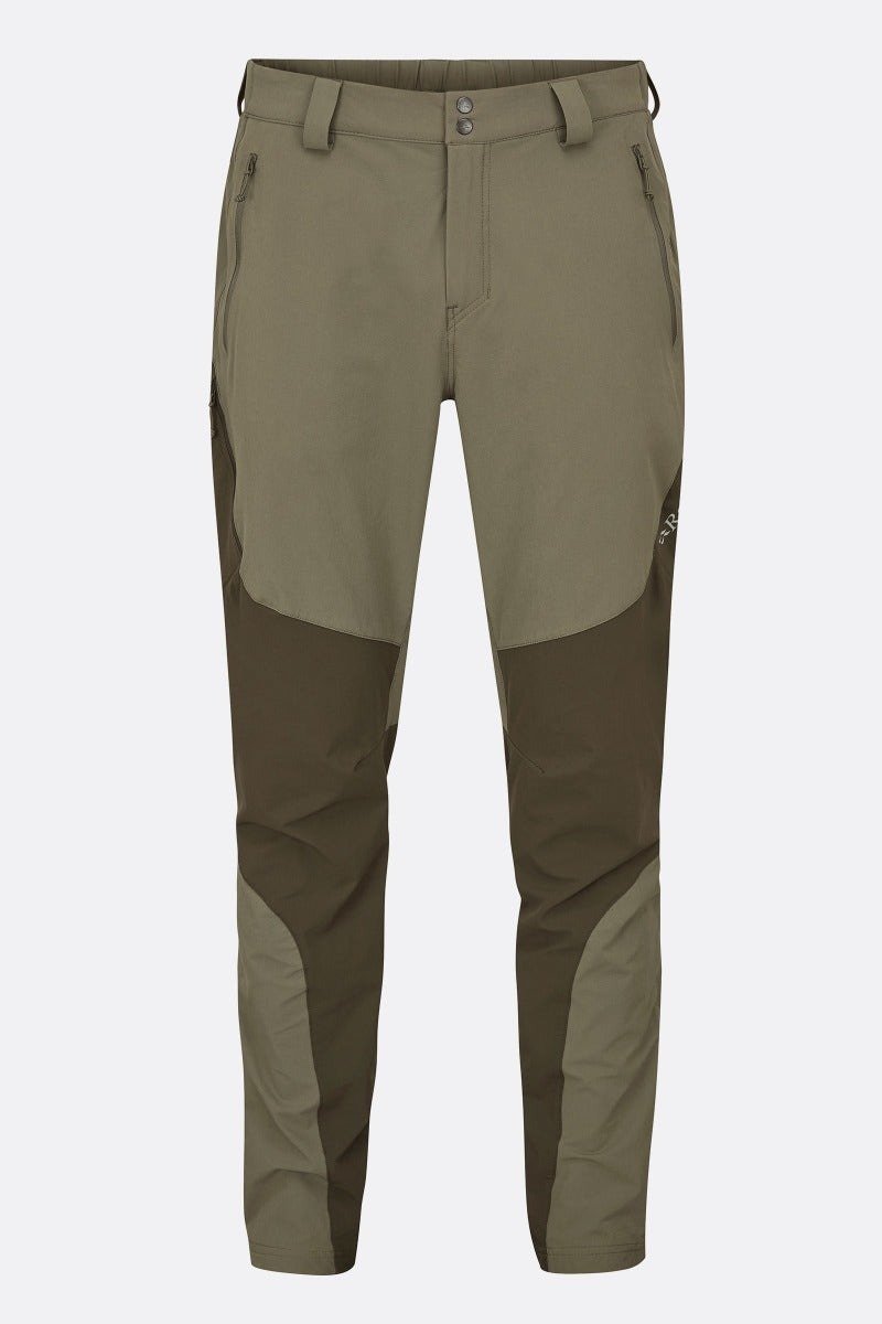 【Rab】Torque Mountain Pants 輕量長褲 男款 淺卡其/軍綠 - 男裝運動褲 - 聚酯纖維 黑色