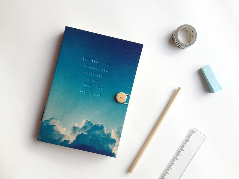 紙 筆記本/手帳 藍色 - A6::天空之藍筆記本