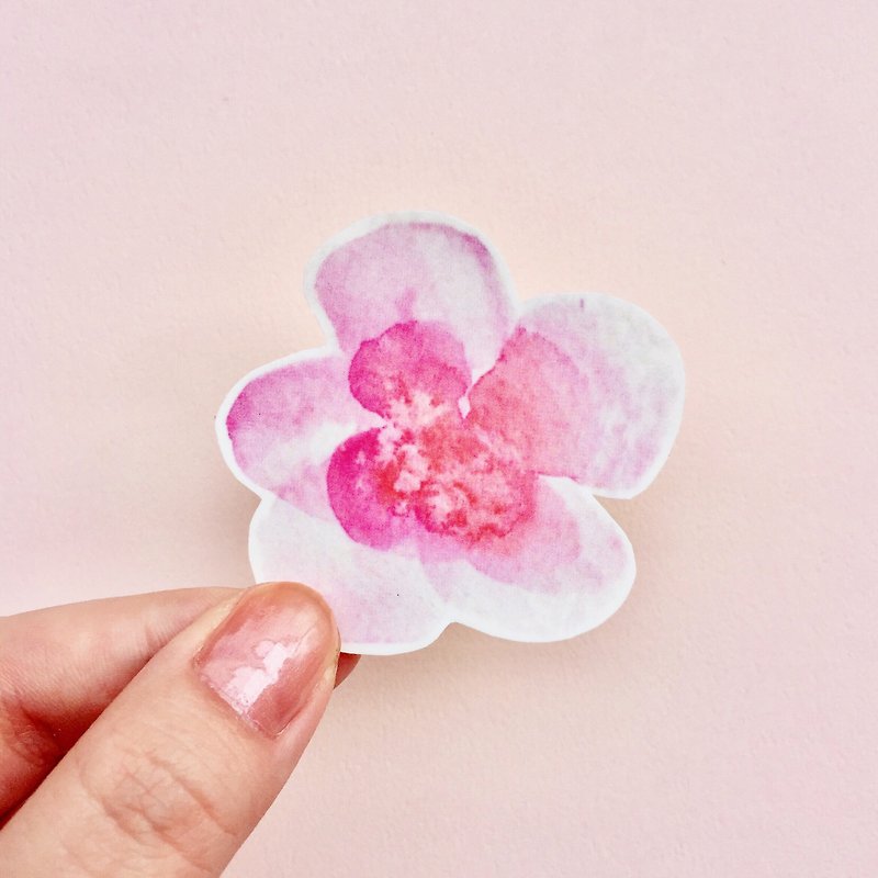 櫻花貼紙 10入 - 貼紙 - 紙 粉紅色