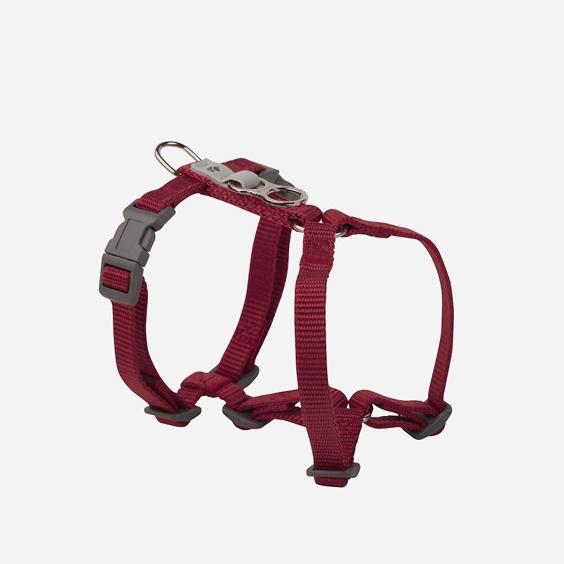 [Tail and me] Classic nylon strap chest strap wine red XS - Collars & Leashes - Nylon 