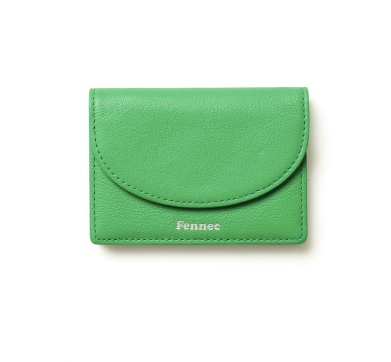 FENNEC HALFMOON ACCORDION POCKET-NEON GREEN TINT GREEN - Coin Purses - Genuine Leather Green