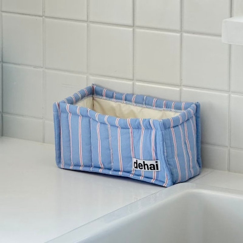 Stripe quilted fabric storage organizer - Tissue Boxes - Other Materials Multicolor