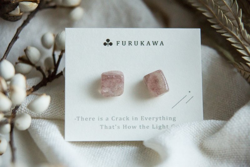 CRACK | Mineral Earrings | EARRINGS - Earrings & Clip-ons - Jade Pink