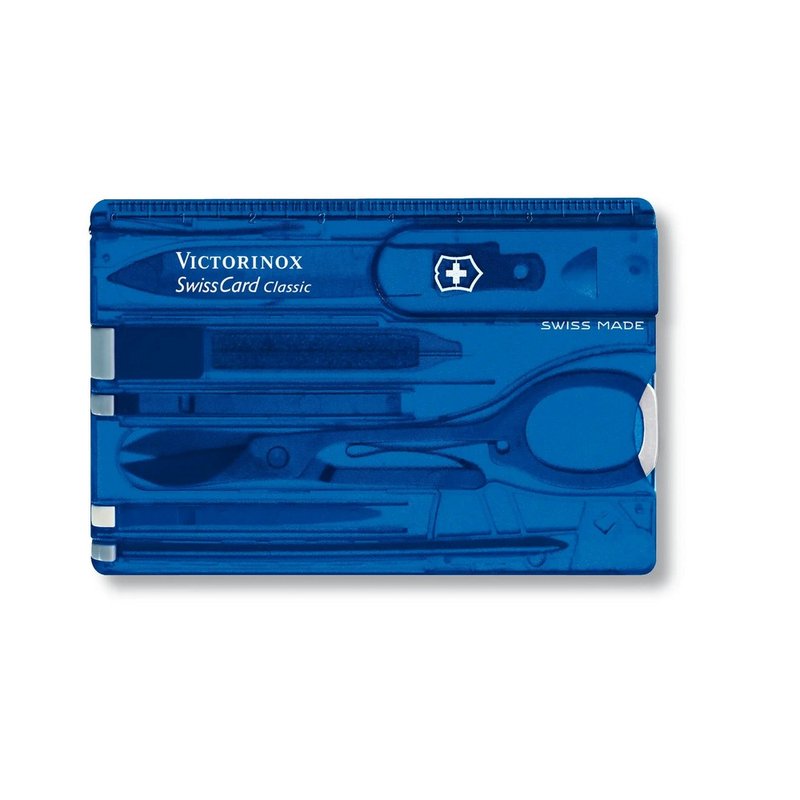 VICTORINOX 瑞士維氏 瑞士卡 10用 透藍 0.7122.T2 - 露營用品 - 不鏽鋼 藍色
