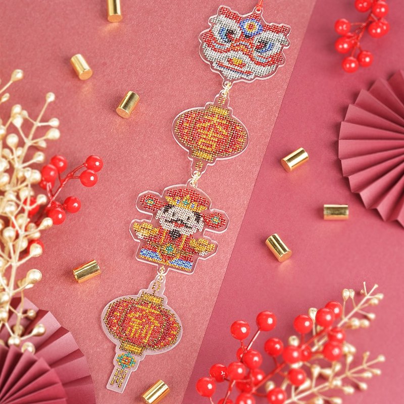 Rhinestone Craft Chinese New Year Ornaments Series | SET - D - Other - Other Materials Red