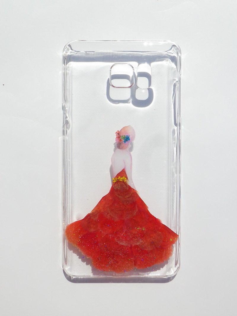 Handmade phone case, Pressed flowers phone case, Dancers (Handmade custom order) - เคส/ซองมือถือ - พลาสติก 