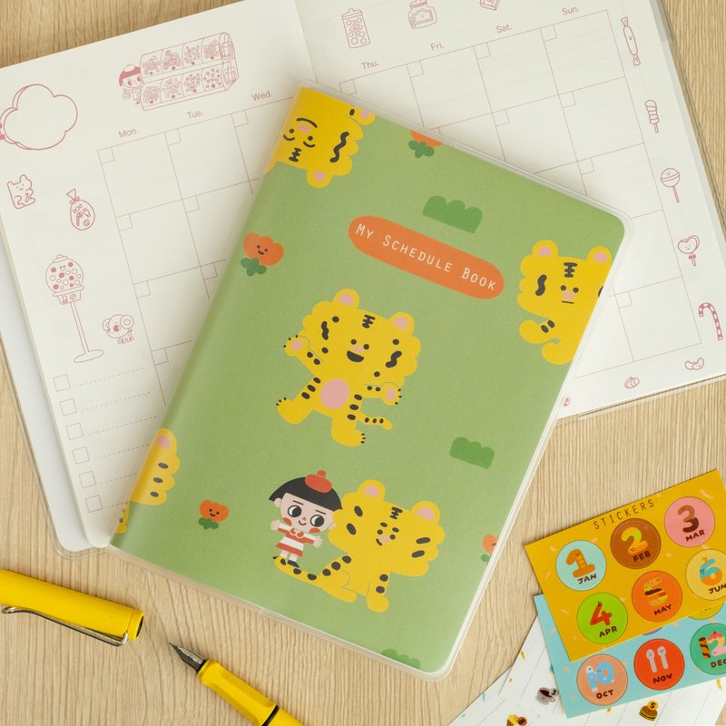 Schedule Book / Tigers - สมุดบันทึก/สมุดปฏิทิน - กระดาษ หลากหลายสี