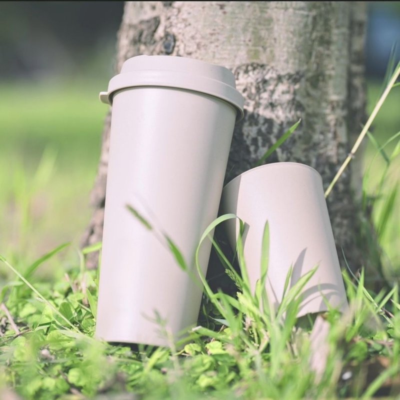 台灣茶纖維循環杯 - 茶壺/茶杯/茶具 - 環保材質 卡其色
