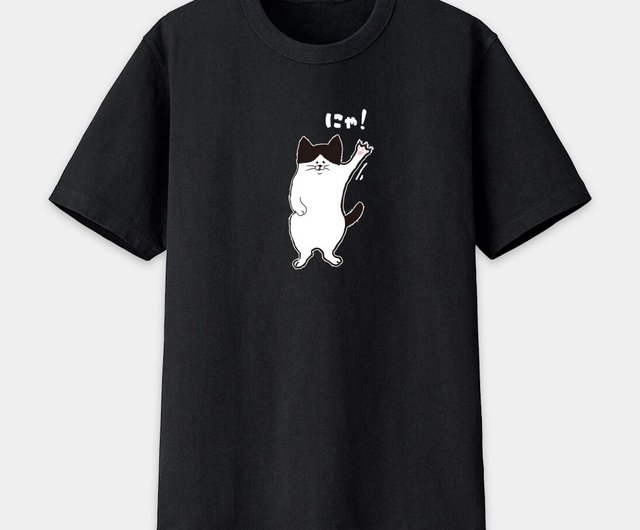 77circa 半袖Tシャツ 猫プリント cat print T-shirt 男女兼用ユニセックスキャット猫プリント半袖