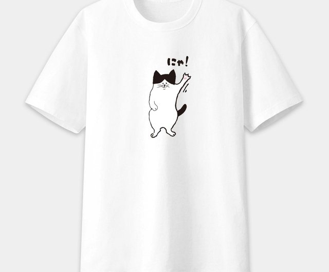 77circa 半袖Tシャツ 猫プリント cat print T-shirt 男女兼用ユニセックスキャット猫プリント半袖