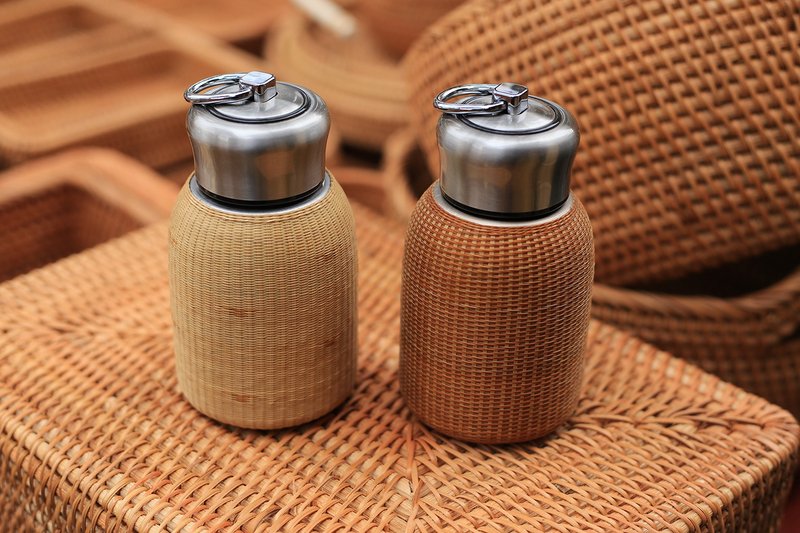 Bamboo Weaving Series | Intangible Cultural Heritage Filament Bamboo Weaving Accompanying Mug | Handmade Natural Environmental Protection | 304 Steel - Vacuum Flasks - Bamboo 