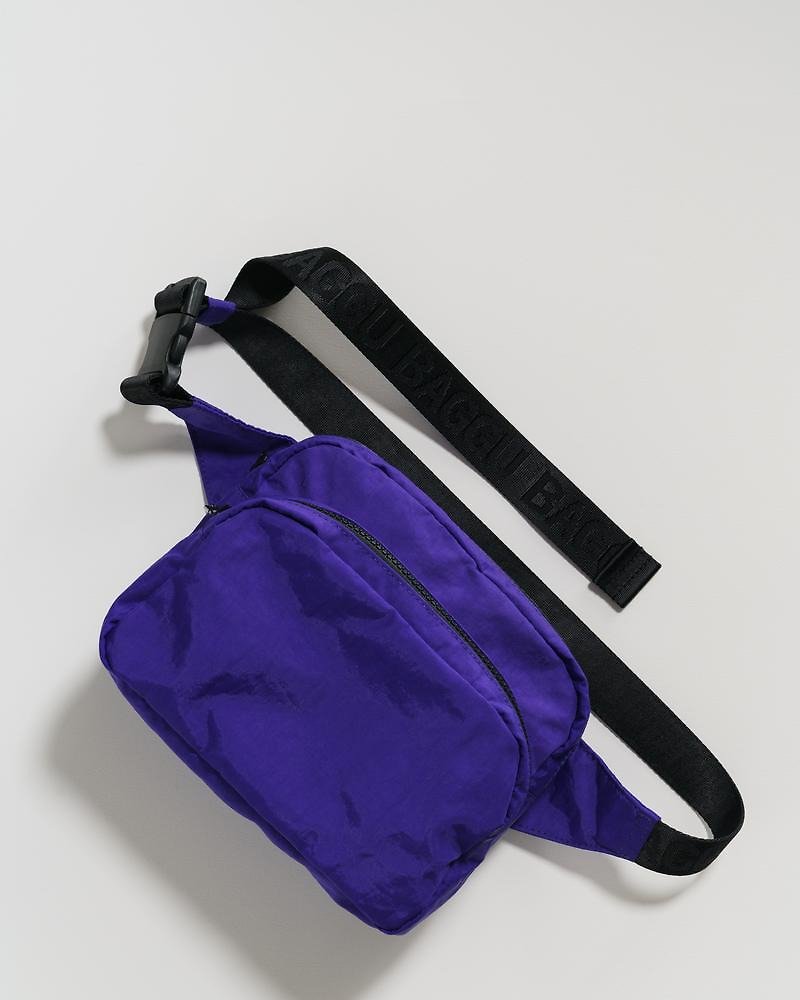 Baggu Fanny Pack - Purple - กระเป๋าแมสเซนเจอร์ - วัสดุกันนำ้ สีน้ำเงิน