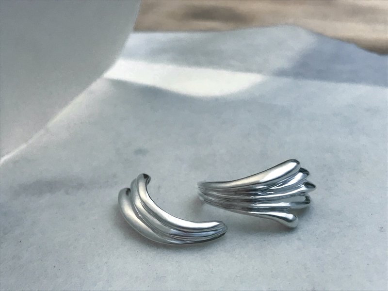 925 sterling silver spray earrings - Earrings & Clip-ons - Sterling Silver Silver