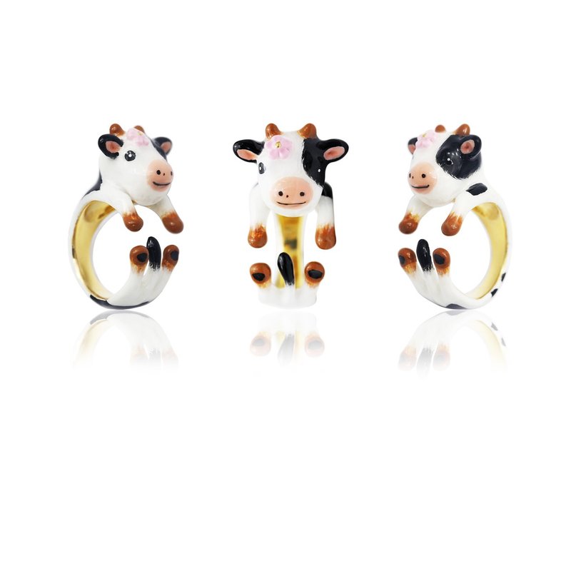 Cow ring‧Handmade by craftsman‧18K gold and Bronze - General Rings - Copper & Brass 