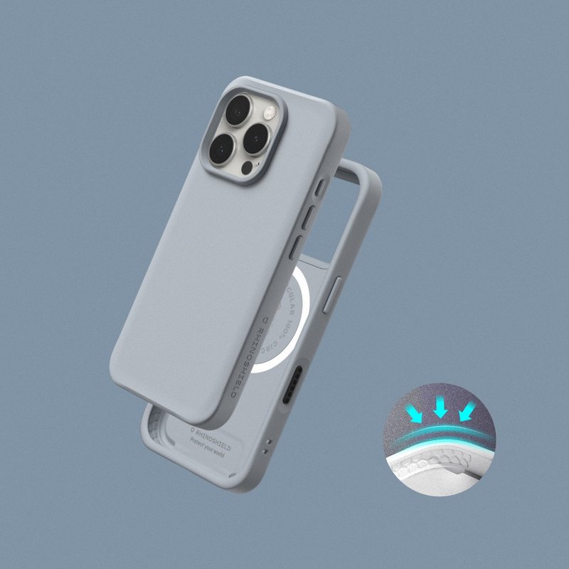 SolidX(MagSafe兼容)強化吸震緩衝防摔手機殼/循環灰 for iPhone - 手機殼/手機套 - 塑膠 