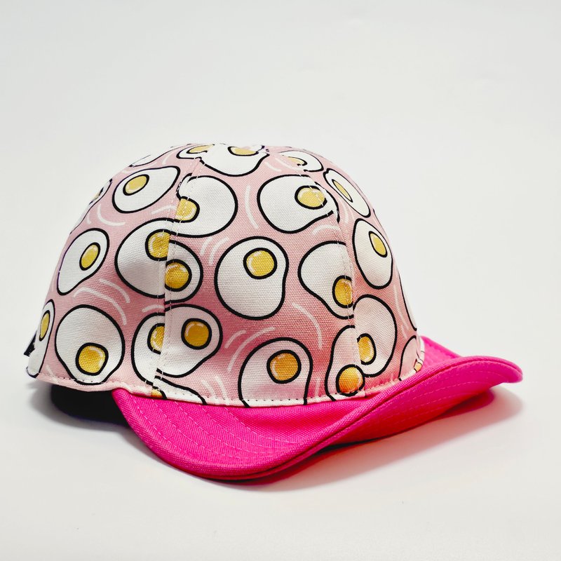 【HiGh Mali】Kids only/kids baseball cap-healthy and nutritious poached egg/pink peach#cute - Hats & Caps - Cotton & Hemp Pink